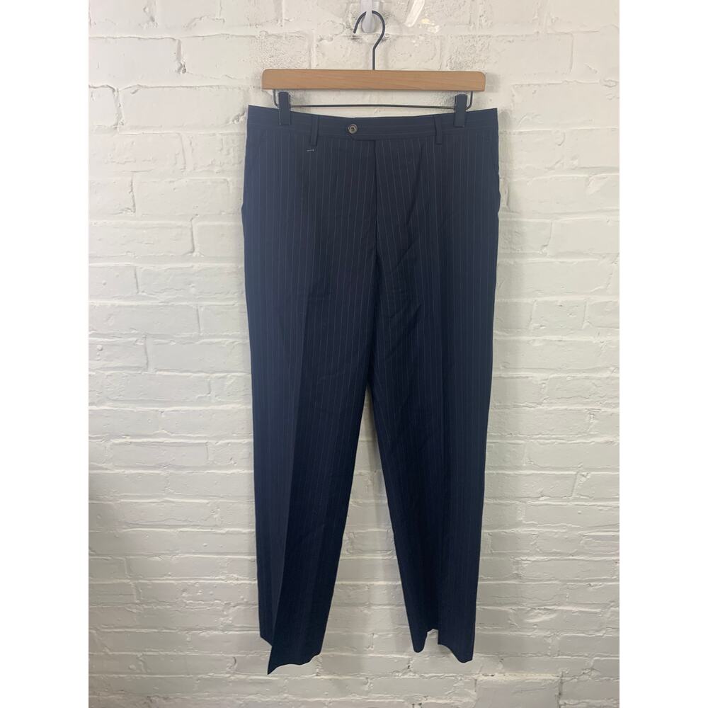 Paul Smith London Women's Pin Striped Straight Leg Dress Pant Black Size 32